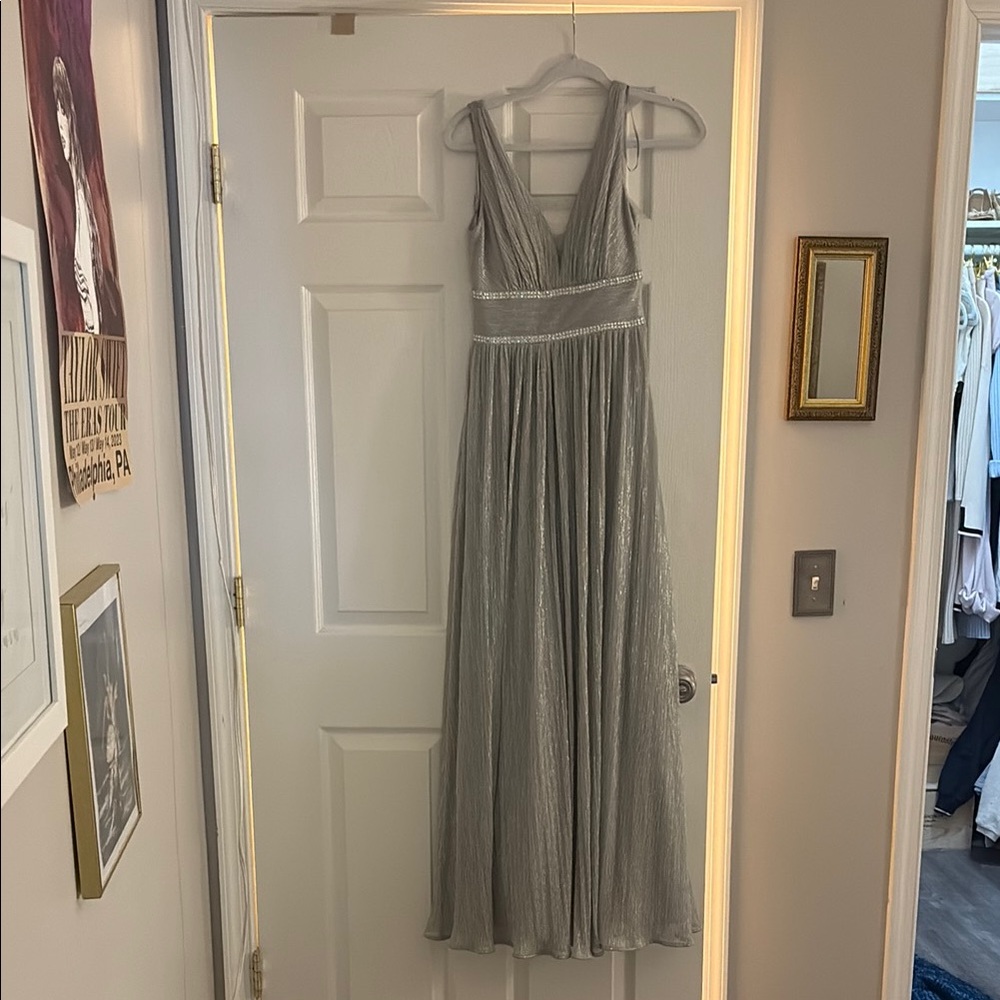 Elegant Gray Evening Gown